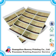 Customized low price business adhesive sticker bottle labels printing